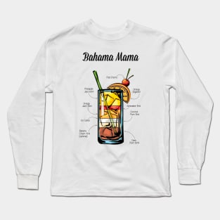 Bahama Mama Cocktail Recipe Long Sleeve T-Shirt